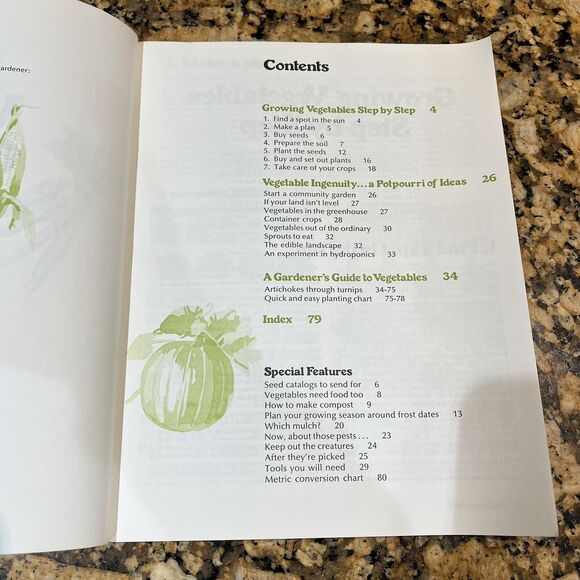 Vintage Vegetable Gardening Book Paperback 1977 - Picture 4 of 7